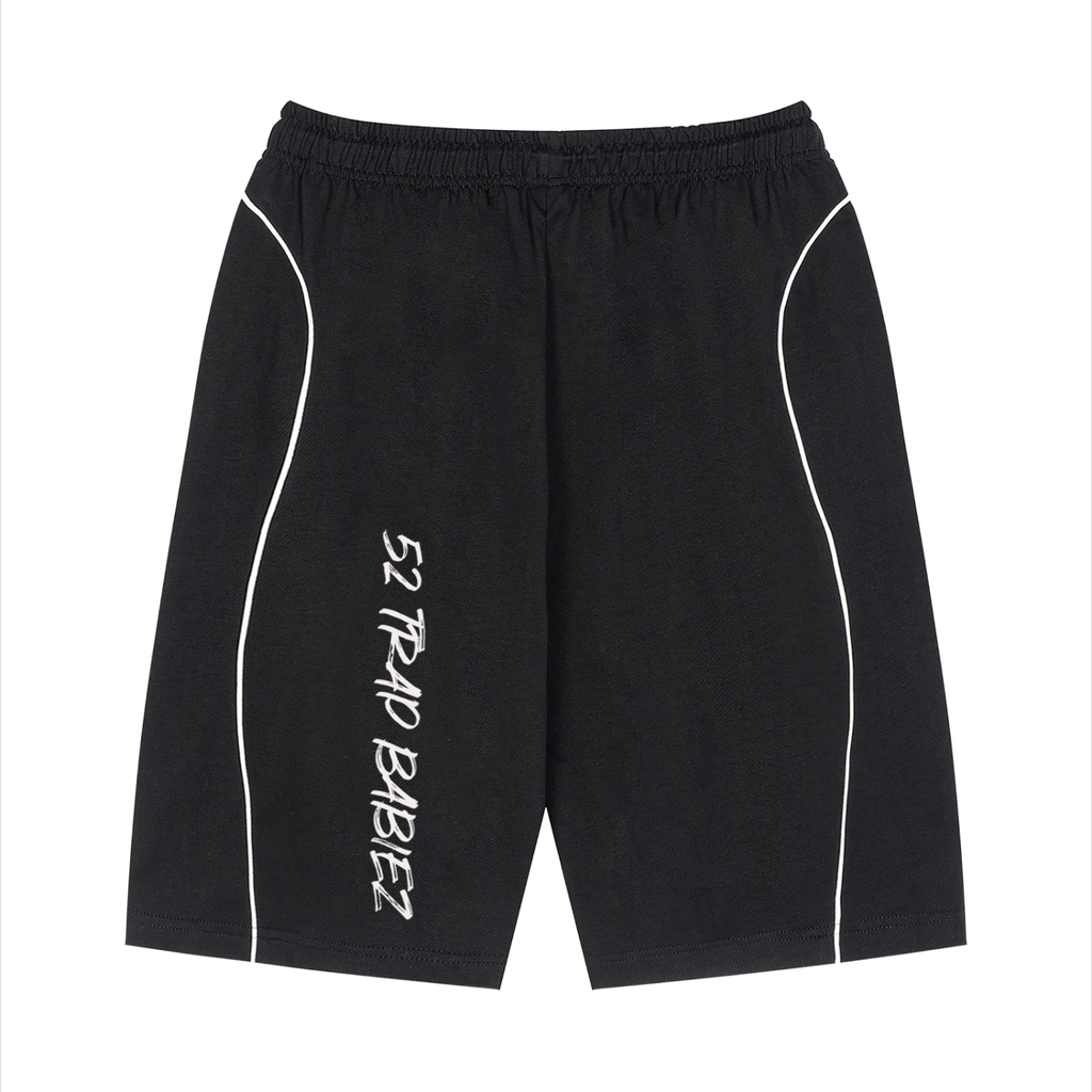 Unisex Piping Drawstring Shorts