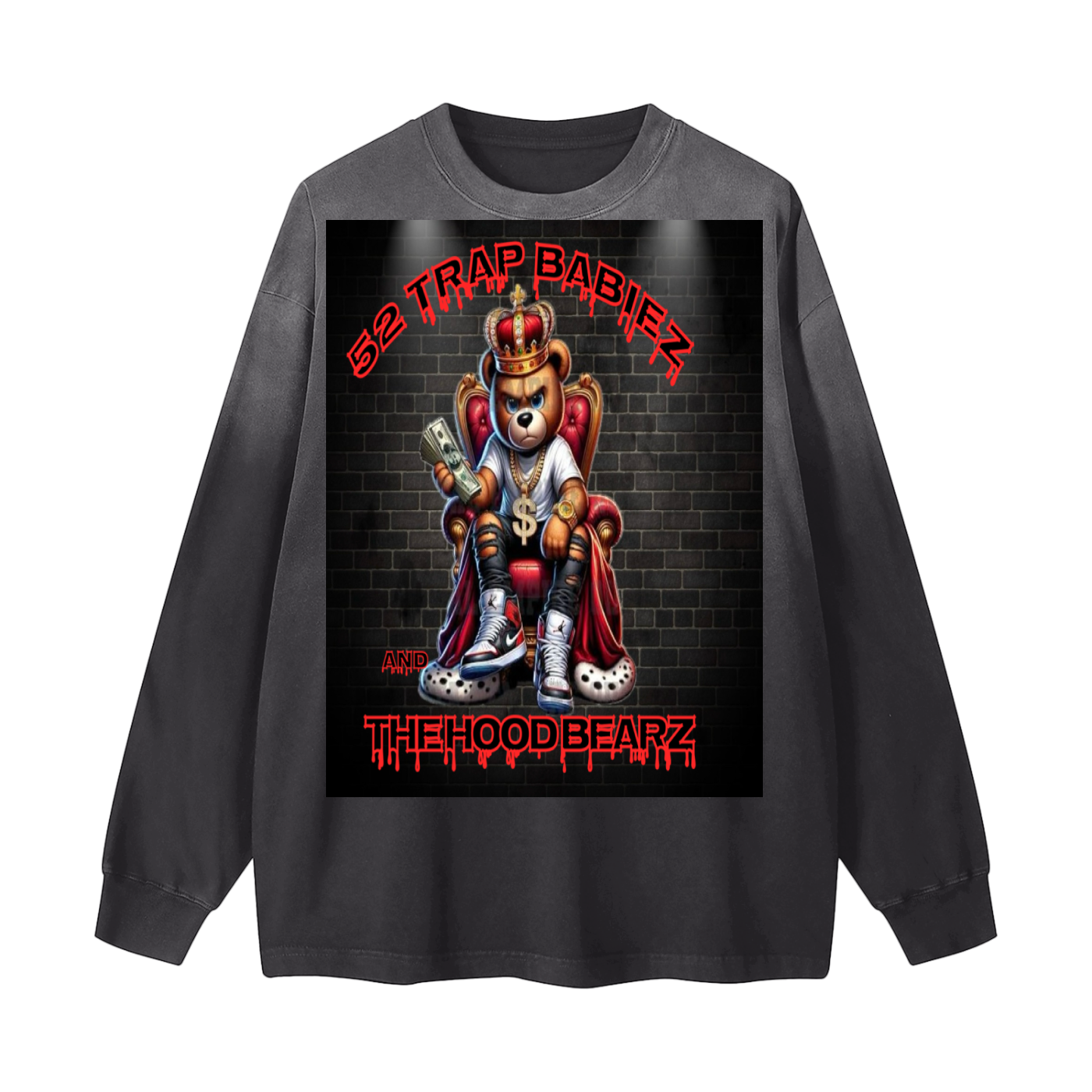 Gradient Washed Long Sleeve T-Shirt