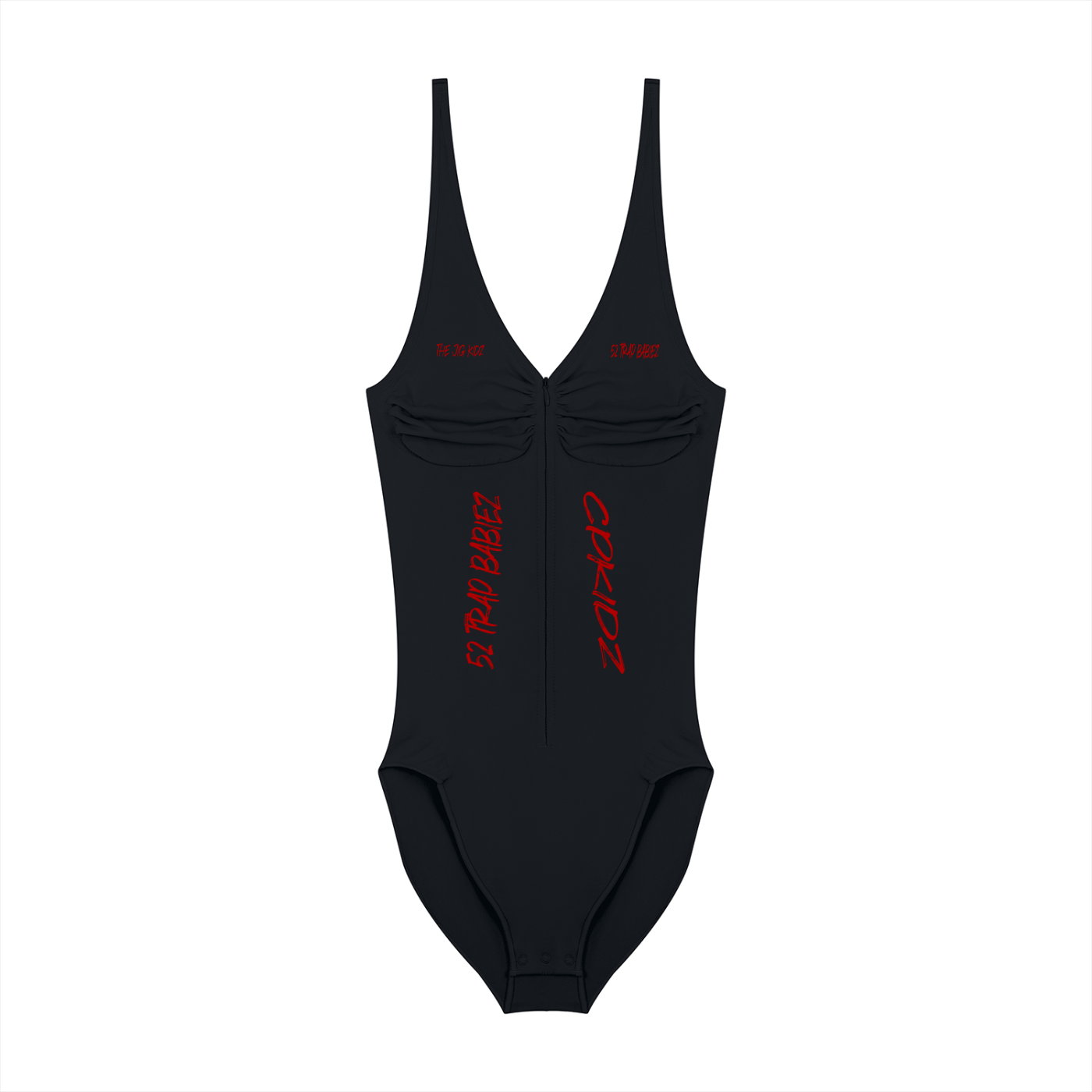 Women’s Full-Zip Ruched Bodysuit