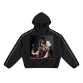Unisex Boxy Piping Fleece Hoodie