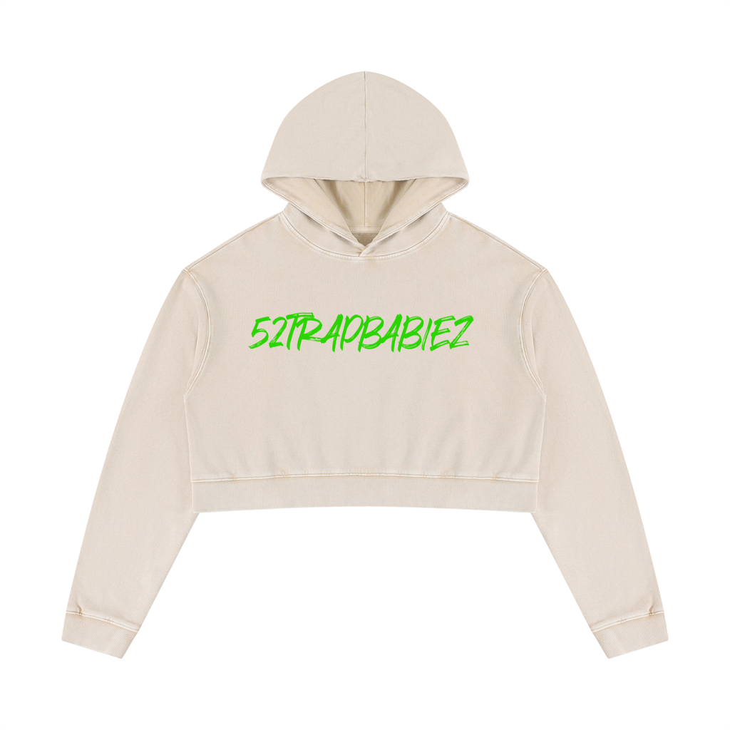 Women’s Mineral Washed Crop Hoodie