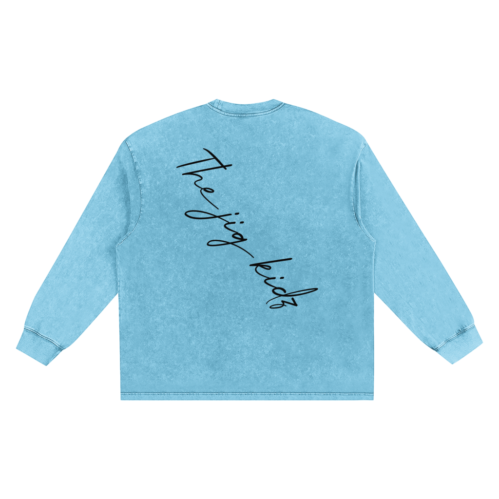 Snow Washed Frayed Edge T-Shirt