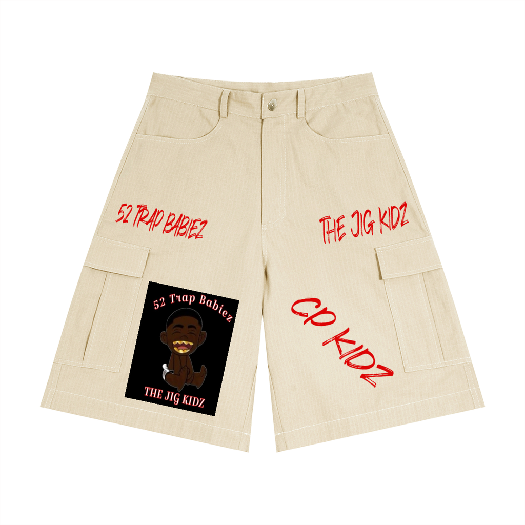 Unisex Woven Cargo Shorts