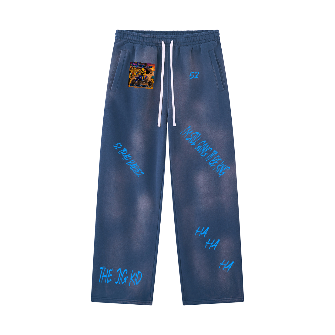 Unisex Sunfade Wide Leg Fleece Sweatpants