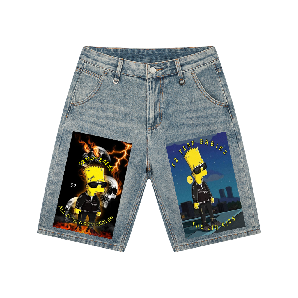 Men's Vintage Wash Denim Shorts