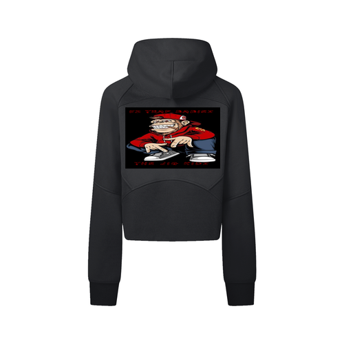 Cropped Zip-Through Hoodie