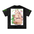 Snow Washed Oversized Cotton T-Shirt