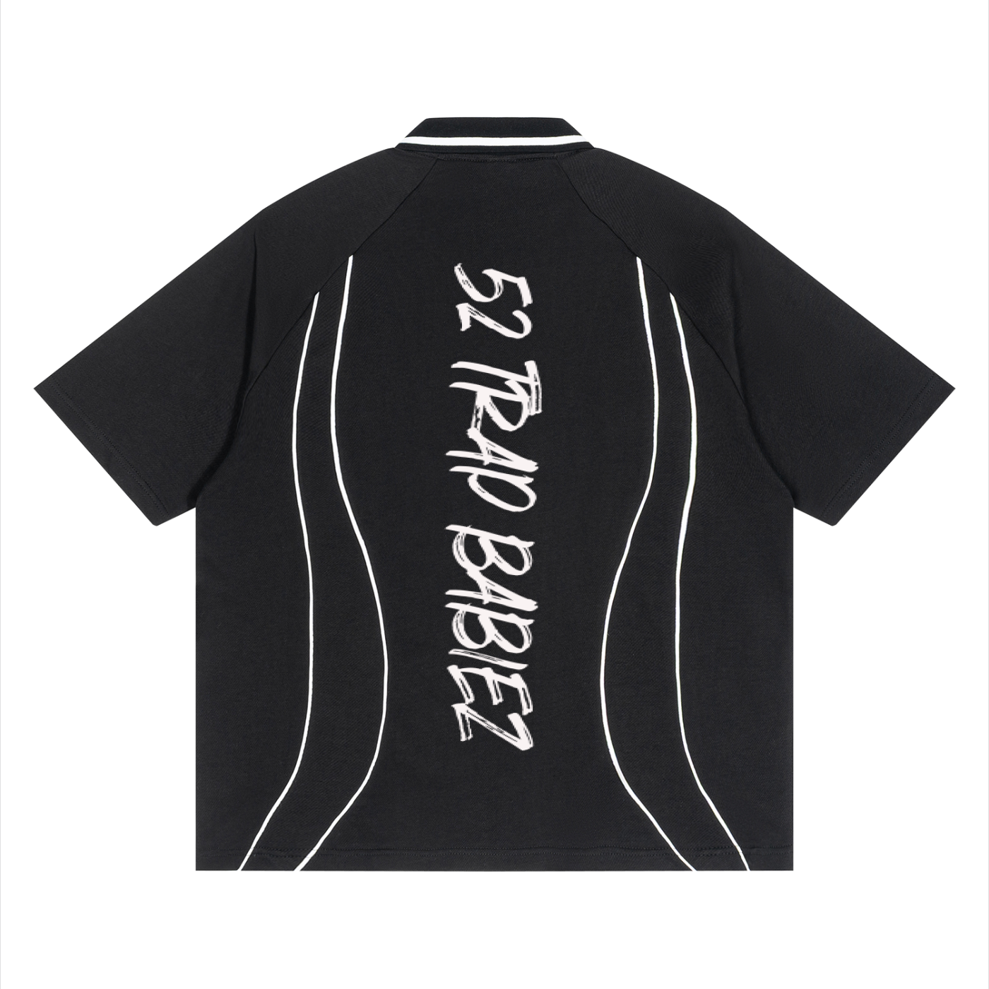 Unisex Raglan Piping Polo Shirt
