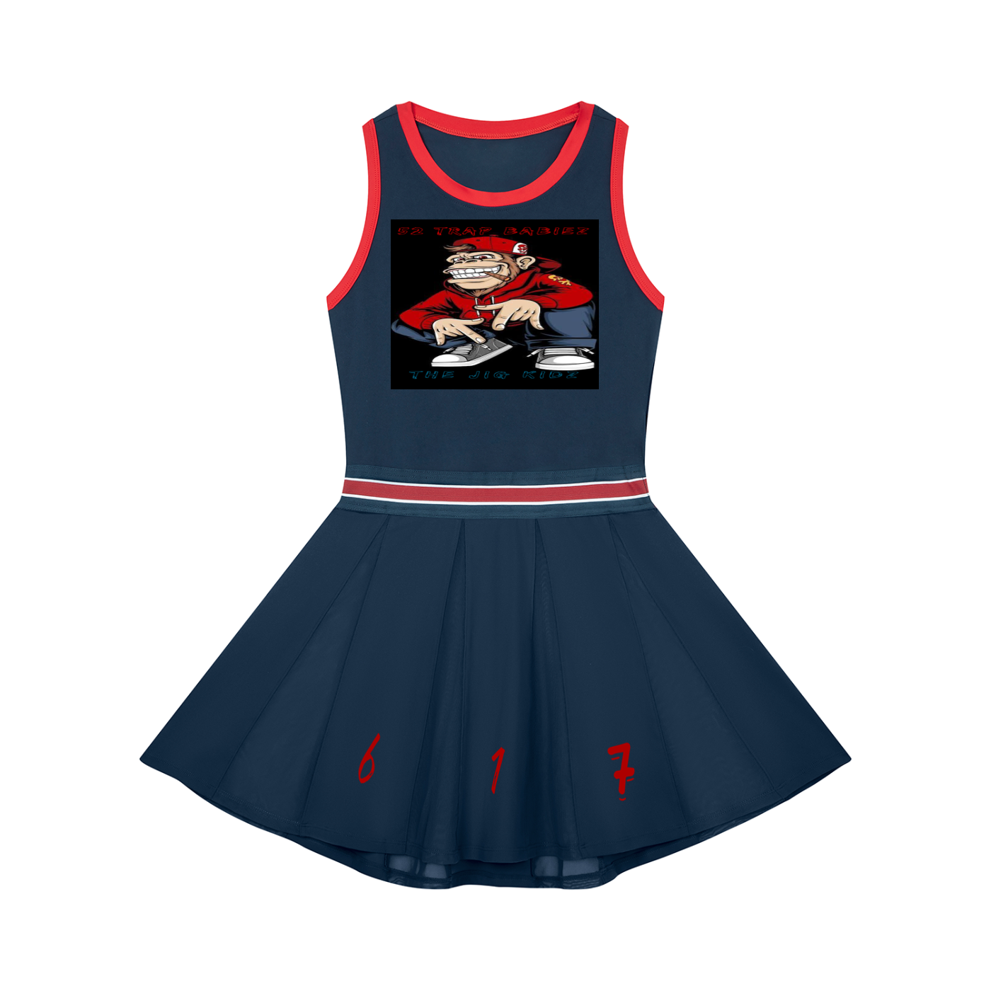 Women's Color Block A-Line Sleeveless Dress