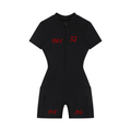 Women's Quarter-Zip Short Sleeve Romper