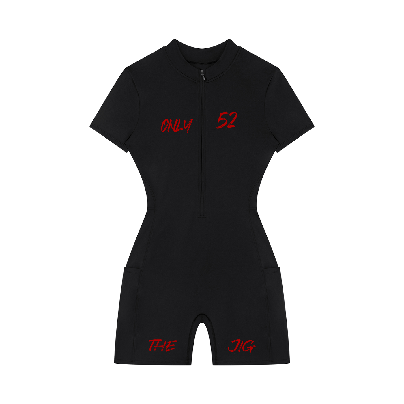Women's Quarter-Zip Short Sleeve Romper