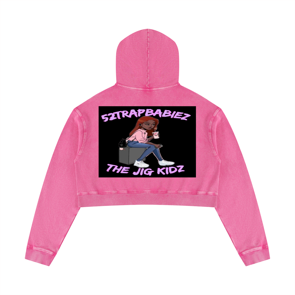 Women’s Mineral Washed Crop Hoodie