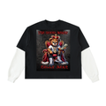 Layered Contrast Sleeve Cotton T-Shirt