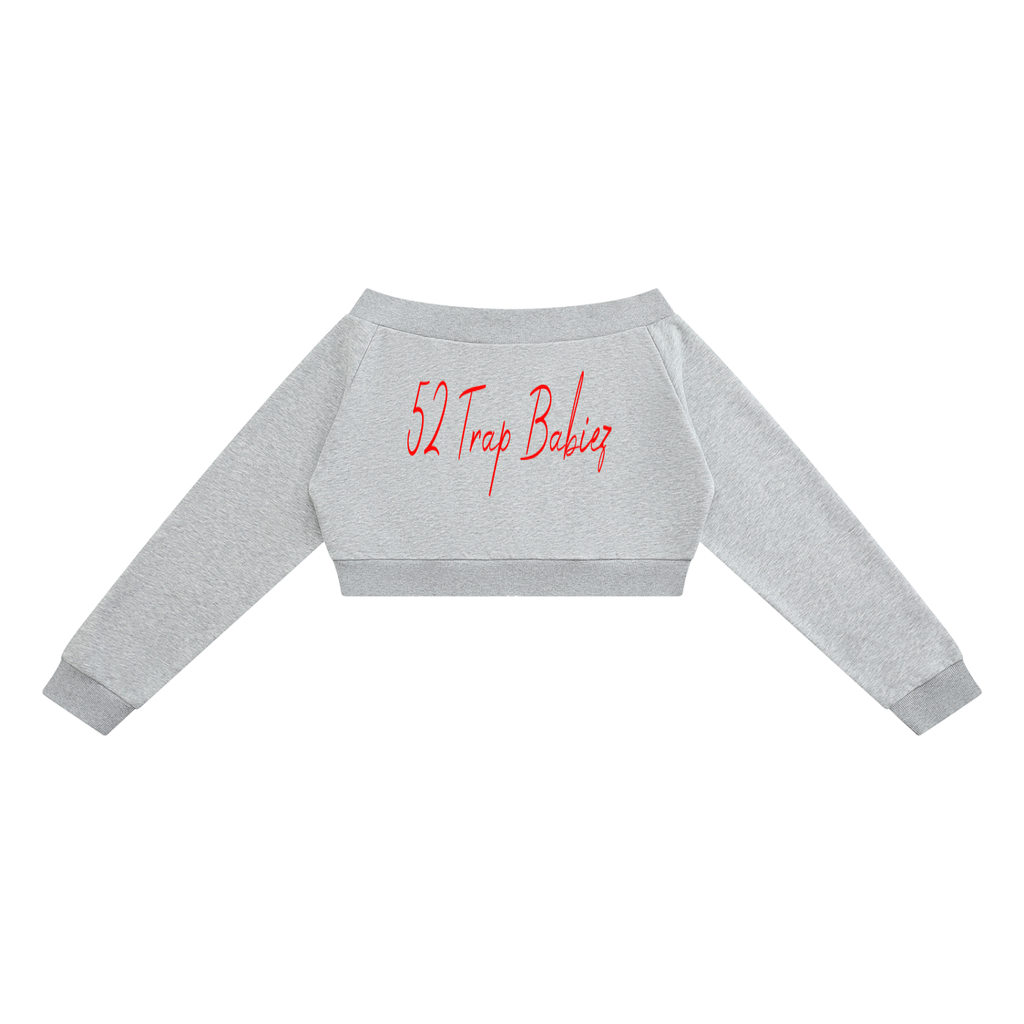 Women's Off-Shoulder Full Zip Hoodie