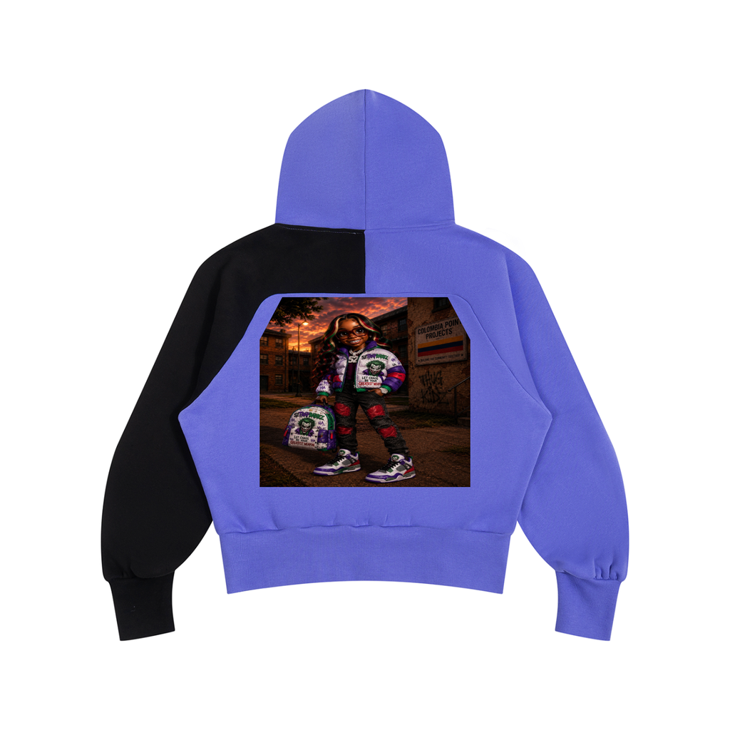 Unisex Color-Block Fleece Hoodie