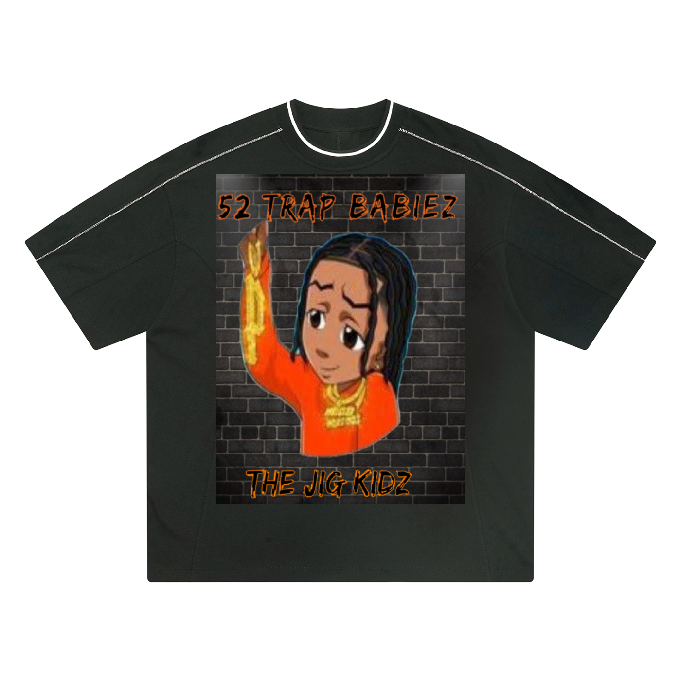 Unisex Oversized Contrast Tape T-Shirt