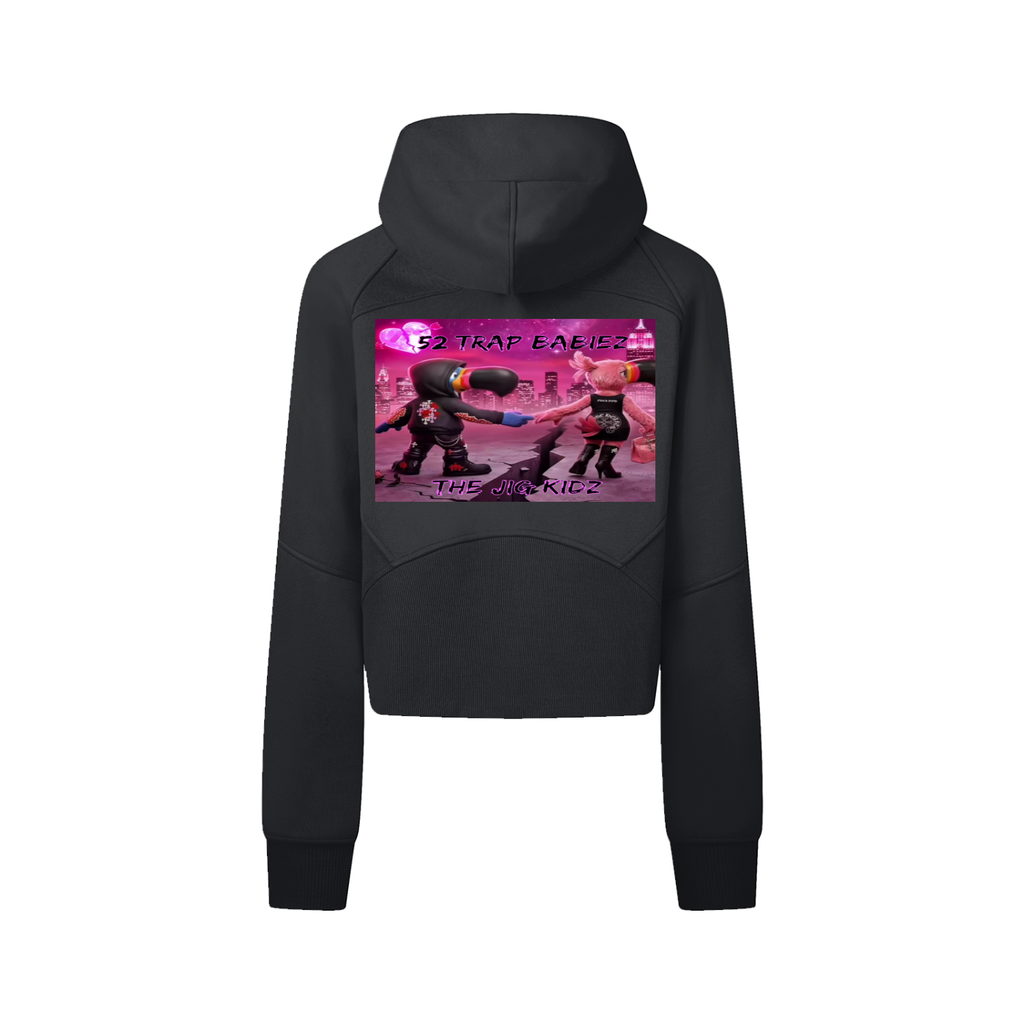 Cropped Zip-Through Hoodie
