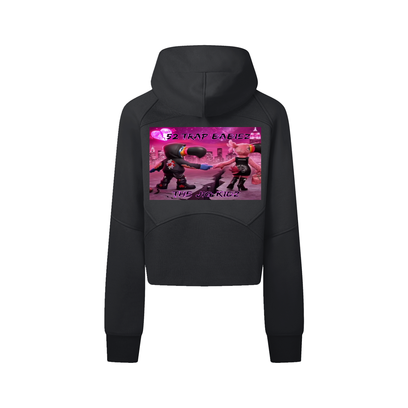 Cropped Zip-Through Hoodie