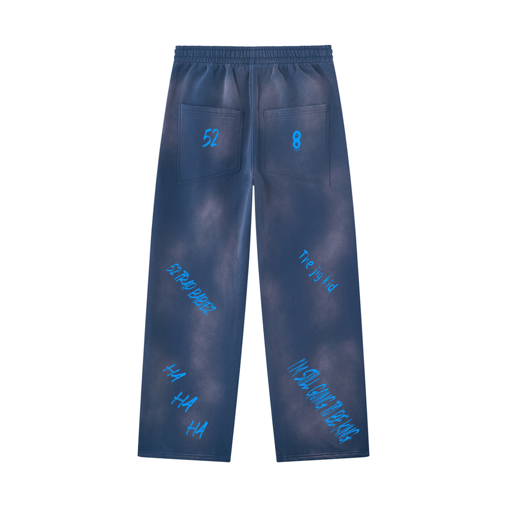 Unisex Sunfade Wide Leg Fleece Sweatpants