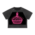 Women's Mineral Wash Raglan Crop T-Shirt