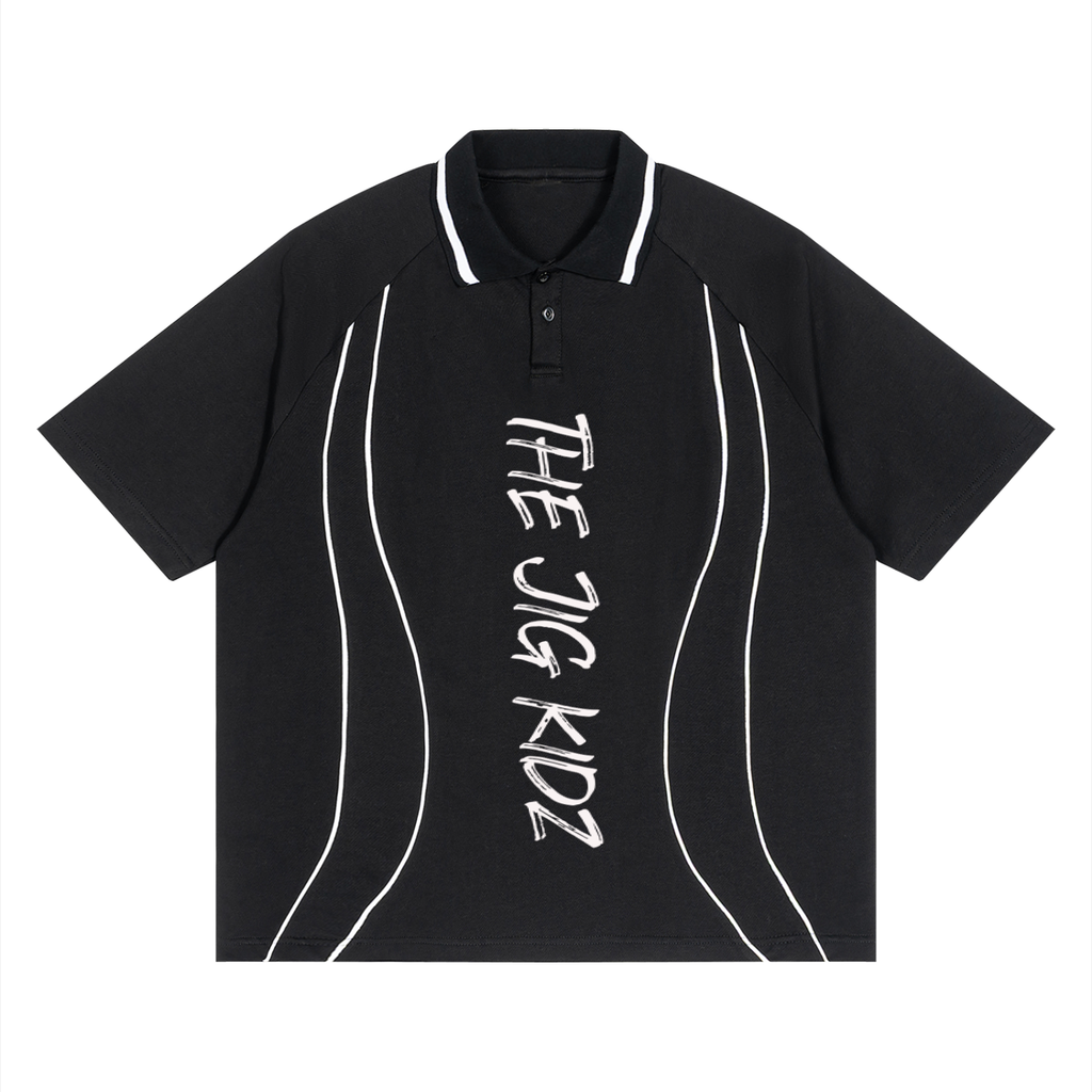 Unisex Raglan Piping Polo Shirt