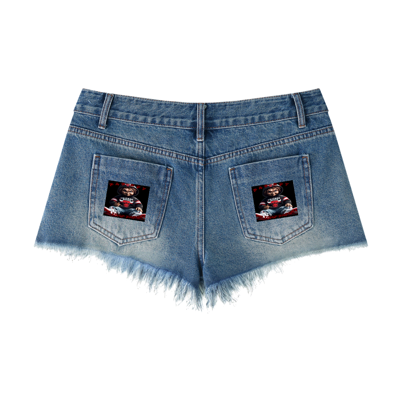 Women's Vintage Wash Raw Hem Denim Shorts